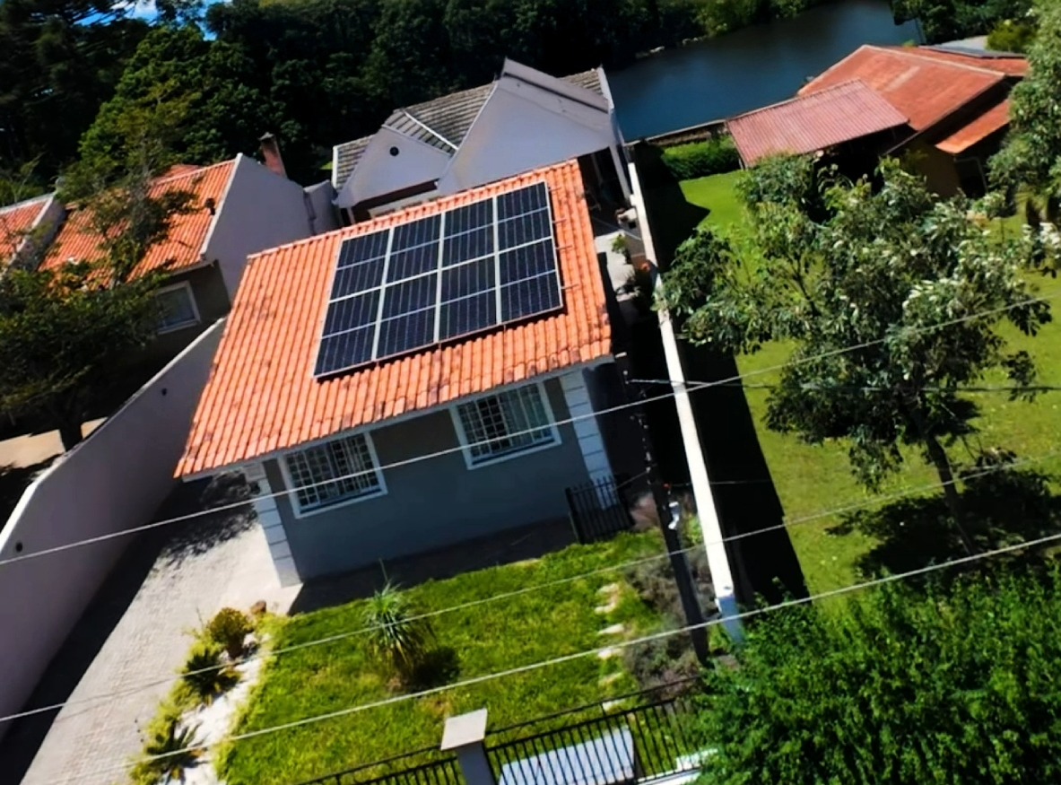 Instalação residencial de energia solar